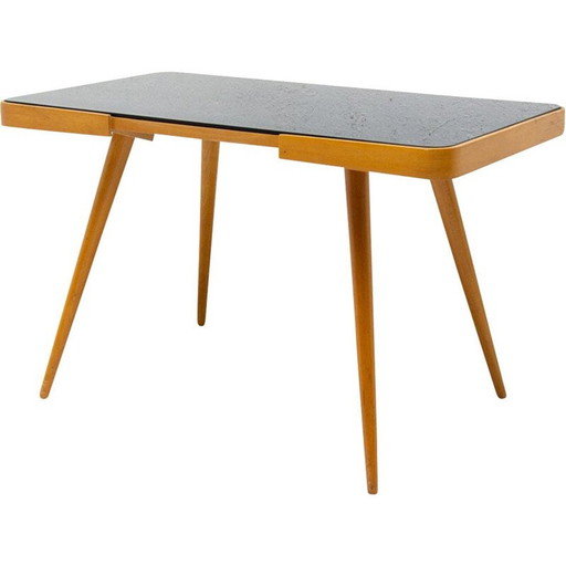 Vintage Couchtisch aus Opaxitglas, Tschechoslowakei 1960