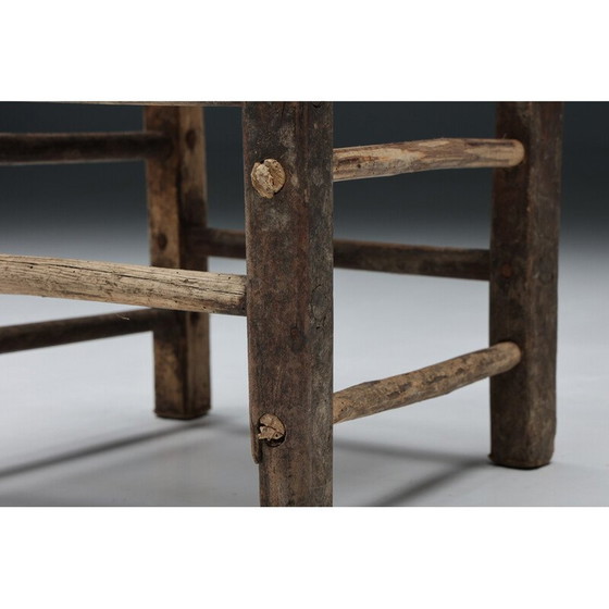 Image 1 of Vintage-Stuhl aus Holz und Rattan, 1940er Jahre