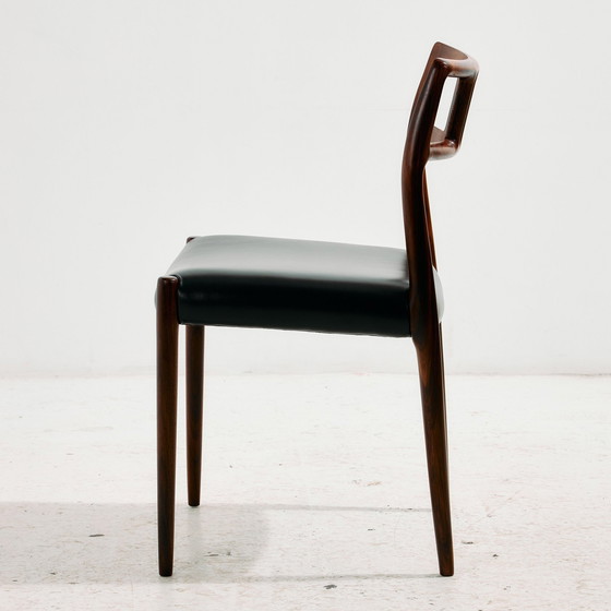 Image 1 of Mk10488 Modell 79 Teakholz-Esszimmerstuhl von Niels Otto Møller für J. L. Møllers Møbelfabrik, Satz von 6