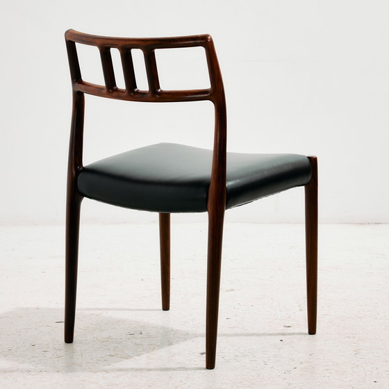 Image 1 of Mk10488 Modell 79 Teakholz-Esszimmerstuhl von Niels Otto Møller für J. L. Møllers Møbelfabrik, Satz von 6