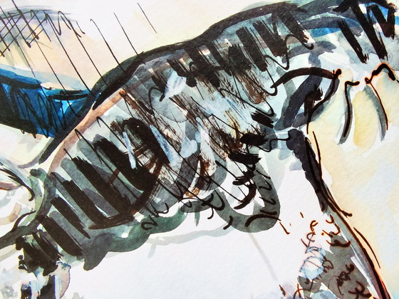 Image 1 of Leo Kogan - Porträt eines Mädchens mit ihrem Hund