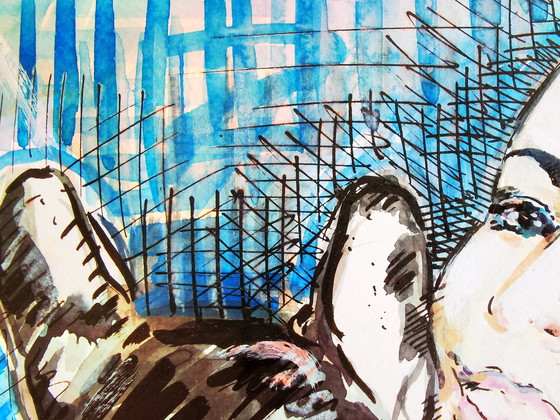 Image 1 of Leo Kogan - Porträt eines Mädchens mit ihrem Hund