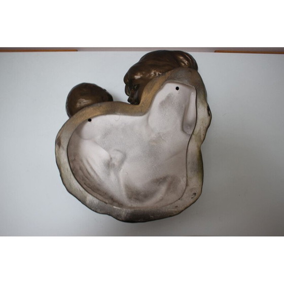 Image 1 of Alte Wandskulptur aus Messing und Keramik von Bohumil Kokrda, Tschechoslowakei 1968