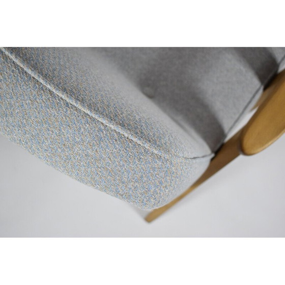 Image 1 of Vintage Classic polnischer Vintage-Sessel, J. Chierowski, blaue Eiche 1960er Jahre