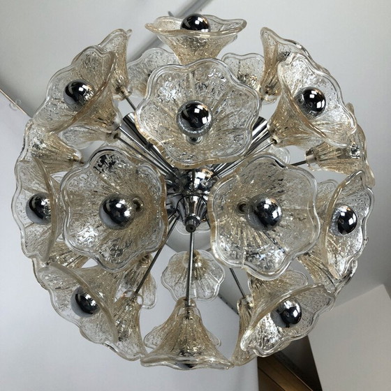Image 1 of Vintage Anhänger Glas Sputnik 35 Blumen von Veninisputnik 1970s