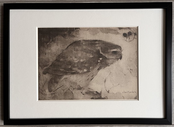 Image 1 of Jan Mankes 1889-1920 / Heliogravüre Raubvogel auf Ast 1923