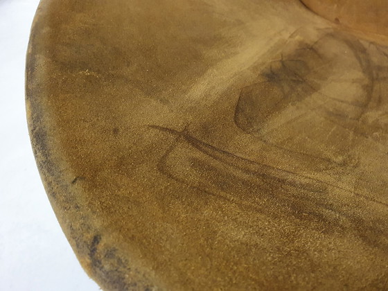 Image 1 of Hans Olsen 'Balloon' Stuhl aus Wildleder für Lea Design, Dänemark 1950er Jahre