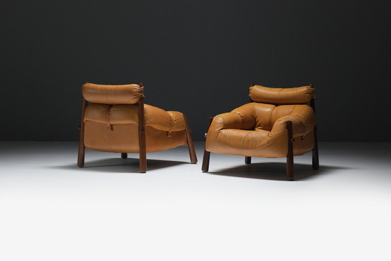 Image 1 of Atemberaubende & seltene Mp-81 Lounge Chairs von Percival Lafer für Lafer S.A.