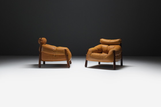 Image 1 of Atemberaubende & seltene Mp-81 Lounge Chairs von Percival Lafer für Lafer S.A.