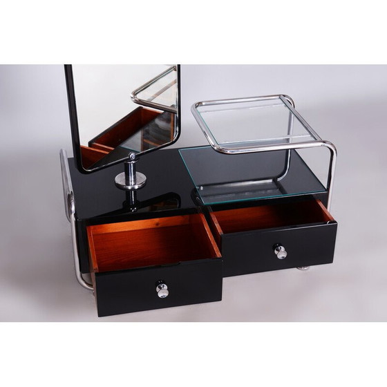 Image 1 of Schwarzer Art-déco-Schminktisch von Vichr a Spol, 1930er Jahre