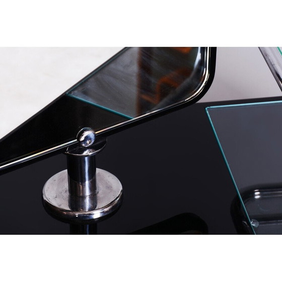 Image 1 of Schwarzer Art-déco-Schminktisch von Vichr a Spol, 1930er Jahre