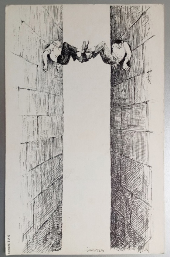 Image 1 of Jean Gourmelin - 8 X Original Absurdist/Surrealist Radierungen/Tintenzeichnungen 1960S