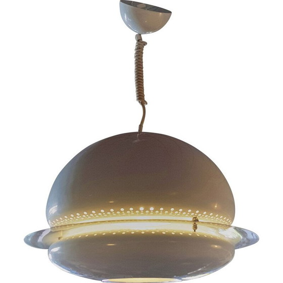 Image 1 of Weiße Vintage-Pendelleuchte von Tobia & Afra Scarpa für Flos