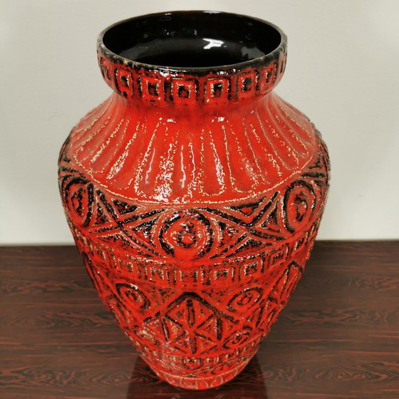 Image 1 of Große Vintage West Deutschland Bay Keramik Vase, Blumenvase 92 50