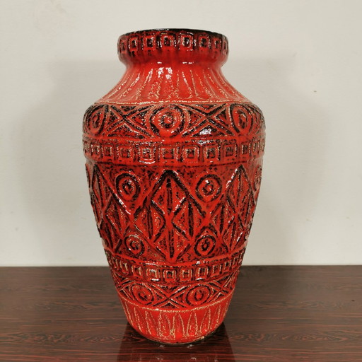 Große Vintage West Deutschland Bay Keramik Vase, Blumenvase 92 50