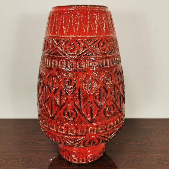 Image 1 of Große Vintage West Deutschland Bay Keramik Vase, Blumenvase 92 50