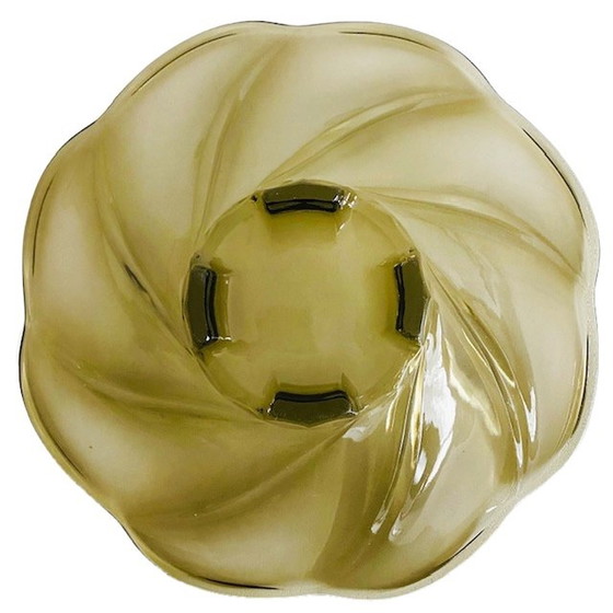 Image 1 of Art Deco Schale Primus Rauchglas Walther & Söhne 1930er Jahre