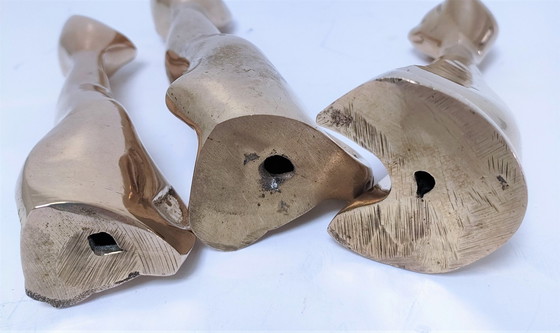 Image 1 of Drei Katzen Messing 80er Jahre