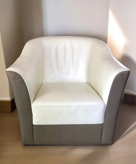 Image 1 of 3-Sitzer Ledersofa Und Sessel