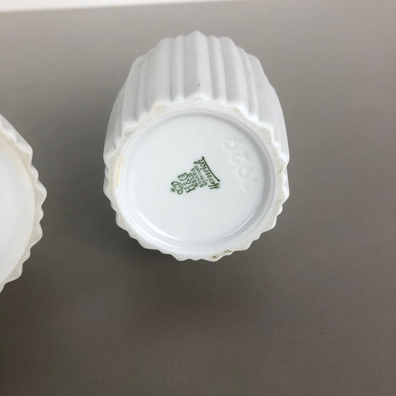 Image 1 of Paar Vintage Porzellan Op Art Vase von Heinrich Selb Deutschland 1970er Jahre