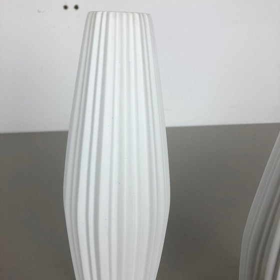 Image 1 of Paar Vintage Porzellan Op Art Vase von Heinrich Selb Deutschland 1970er Jahre