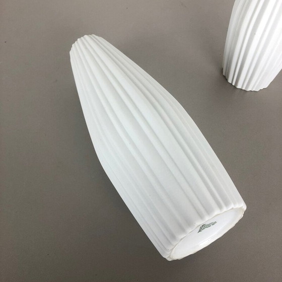 Image 1 of Paar Vintage Porzellan Op Art Vase von Heinrich Selb Deutschland 1970er Jahre