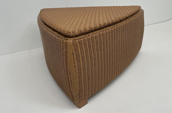 Image 1 of Lloyd Loom stabiler Rattan-Hocker mit Deckel