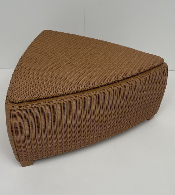 Image 1 of Lloyd Loom stabiler Rattan-Hocker mit Deckel