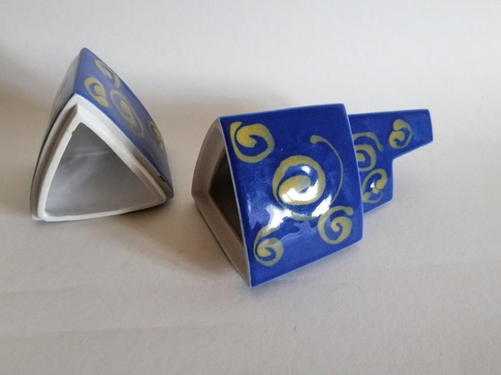 Image 1 of Heide Warlamis Postmoderne/Pop-Art Box mit Deckel 1980S Wien