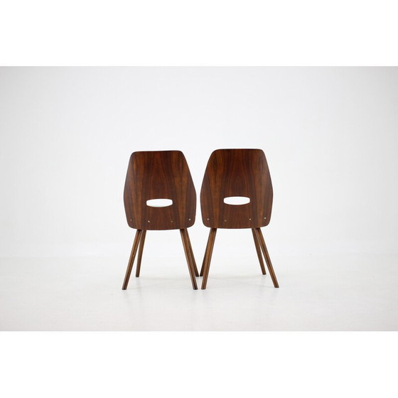 Image 1 of Satz von 4 vintage Esszimmerstühlen aus Holz von Frantisek Jirak, Tschechoslowakei 1960