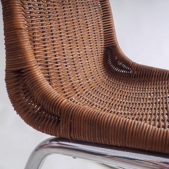 Image 1 of 2 Rattan-Freischwinger Dirk Van Sliedregt für Gebroeders Jonkers Noordwolde zugeschrieben