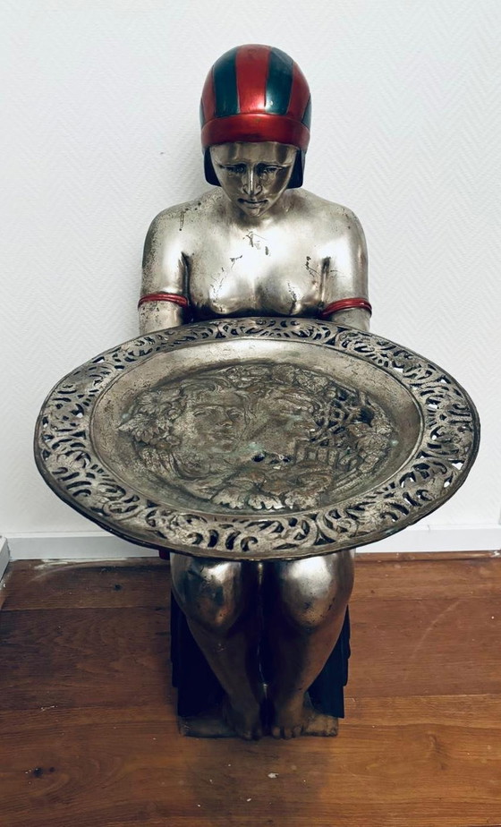 Image 1 of Art Deco Metall Flapper Girl