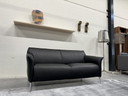 Leolux Mayon 2,5-Sitzer Sofa schwarzes Leder