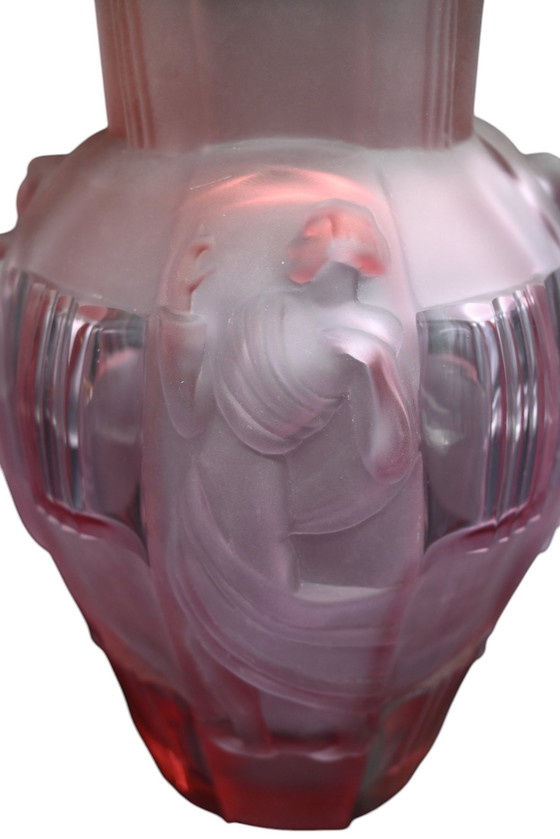 Image 1 of Rene Lalique Art Deco Vase 4 Tänzerinnen
