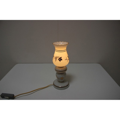 Vintage Glas-Tischlampe, Deutschland 1980