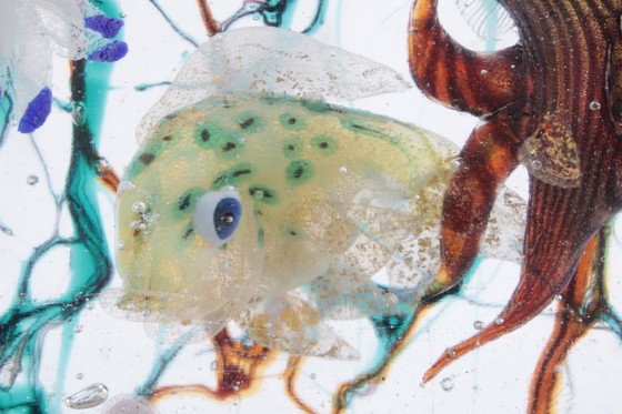 Image 1 of Aquarium aus Muranoglas von Alfredo Barbini für Cenedese, 1960er Jahre