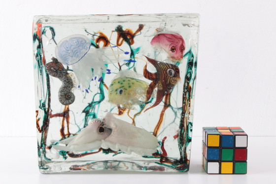 Image 1 of Aquarium aus Muranoglas von Alfredo Barbini für Cenedese, 1960er Jahre
