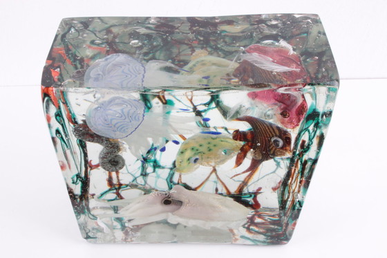 Image 1 of Aquarium aus Muranoglas von Alfredo Barbini für Cenedese, 1960er Jahre