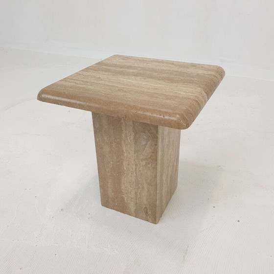 Image 1 of Satz von 3 Couchtischen aus Travertin, Italien 1980
