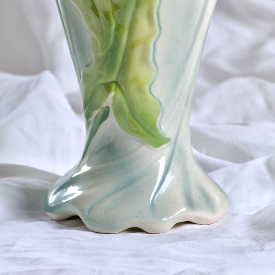 Image 1 of Große Vase Ancien St Clément En Barbotine "Anémones" (Anemonen)