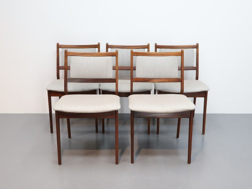 Satz von 5 dänischen Vintage-Esszimmerstühlen