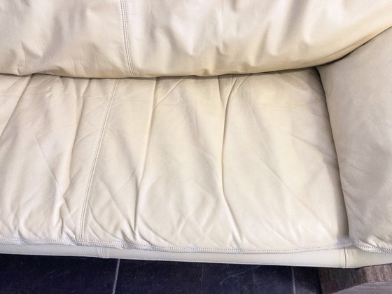 Image 1 of Dreisitzer Sofa Travertin Leder Design Burkhard Vogtherr Für Hain&Thome 80Er