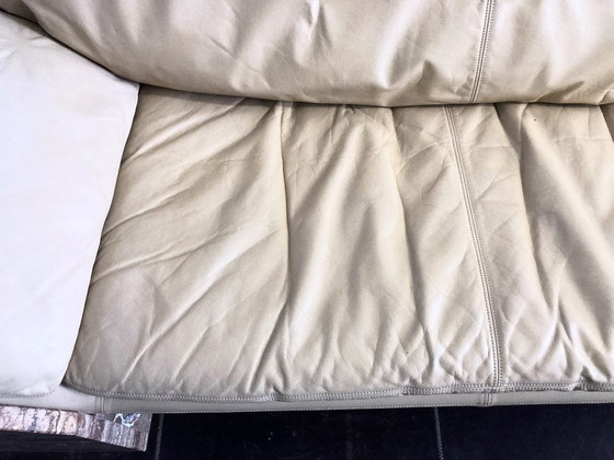 Image 1 of Dreisitzer Sofa Travertin Leder Design Burkhard Vogtherr Für Hain&Thome 80Er