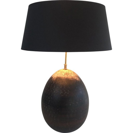 Vintage Keramiklampe mit eingelegten Buchstaben, 1970