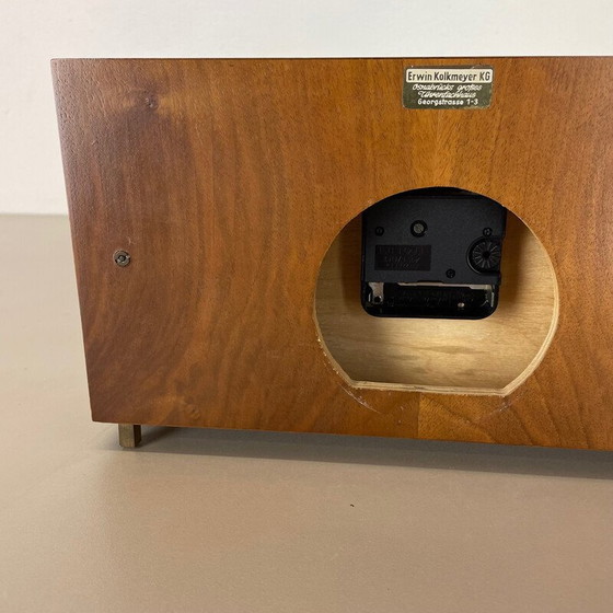 Image 1 of Vintage Hollywood Regency Holztischuhr von Kienzle, Deutschland 1960er Jahre