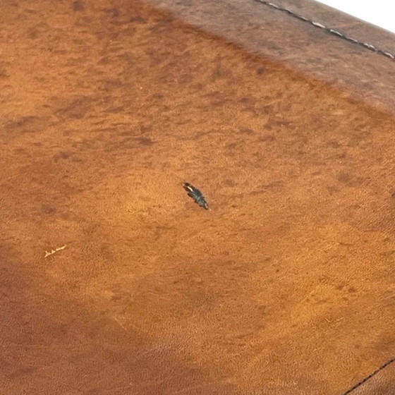 Image 1 of Offiziersstuhl – Holz- und Lederpolsterung – Stil der Militärkampagne