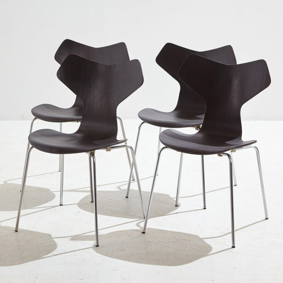 Image 1 of Vintage Grand Prix 3130 Stuhl von Arne Jacobsen für Fritz Hansen, 1970er Jahre