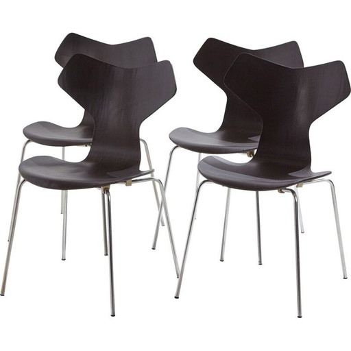 Vintage Grand Prix 3130 Stuhl von Arne Jacobsen für Fritz Hansen, 1970er Jahre