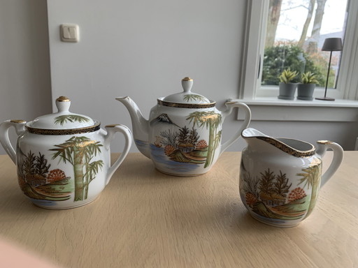 Hayashi Kutani Japanisches Porzellan Teeset