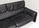 De Sede DS2011 Sofa in schwarzem Leder, Schweiz - um 1980